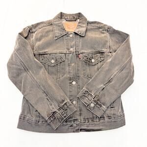 Levi's Sparklevania Custom Trucker Gray Custom Denim Jacket Gray Wash Size Small